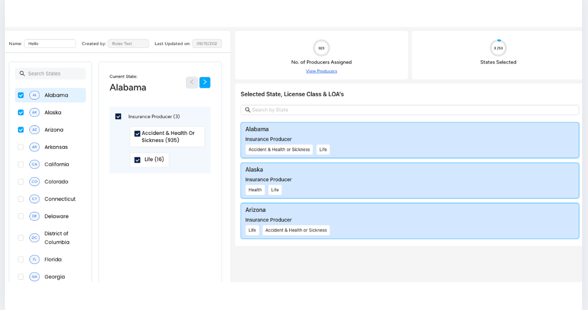 Territory preview panel