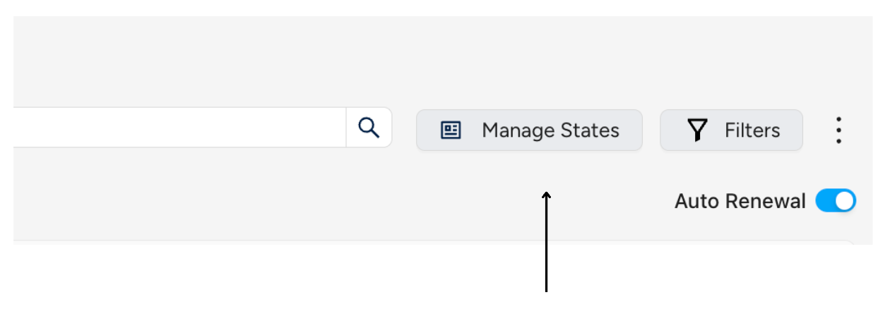 Manage States button