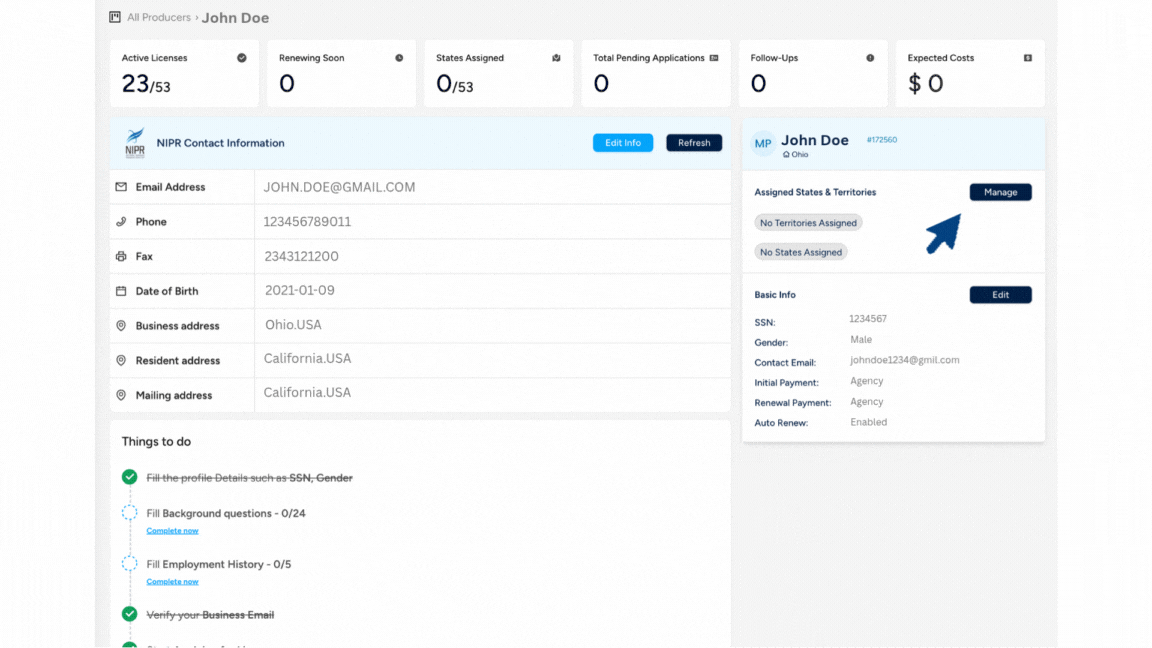 Manage state assignments